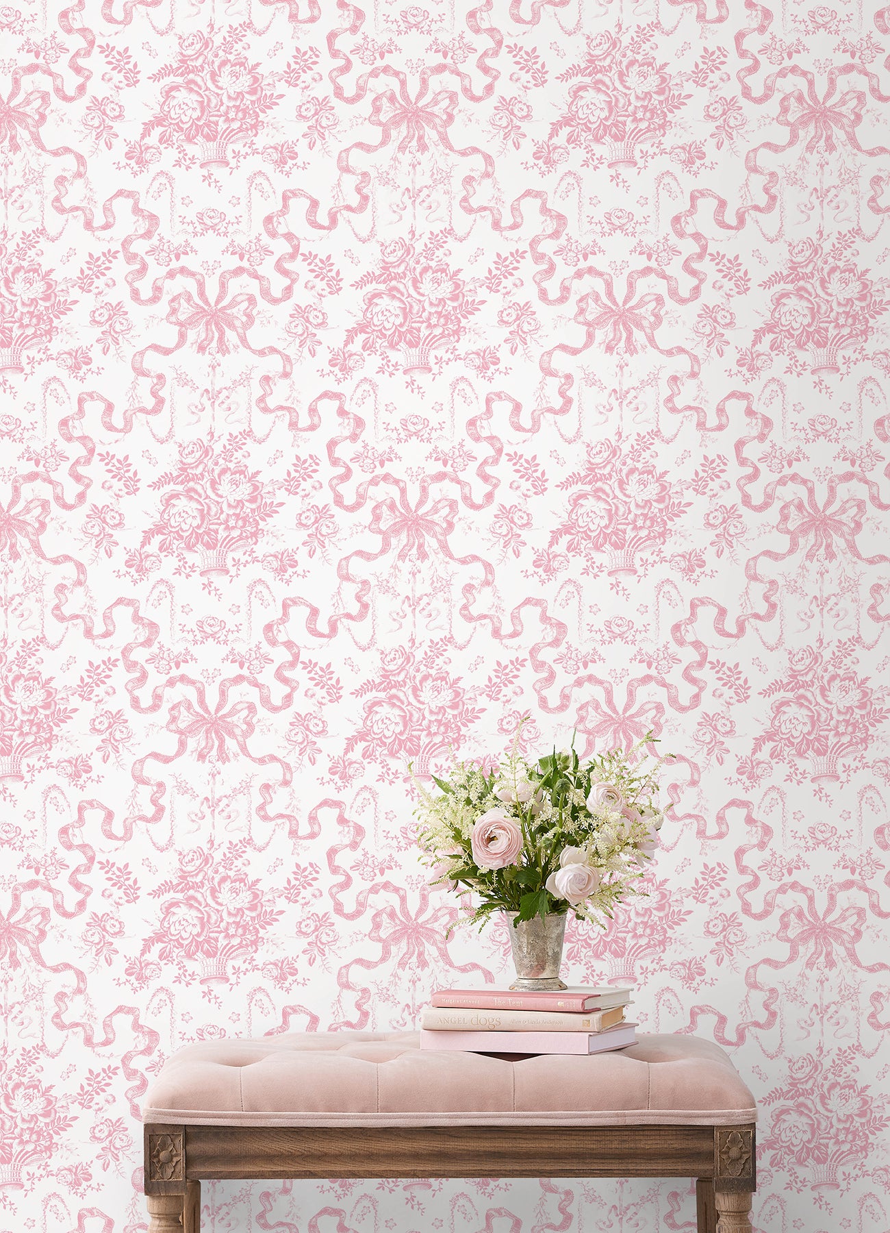 Fairytale Peony Toile Wallpaper Wallpaper A-Street Prints   