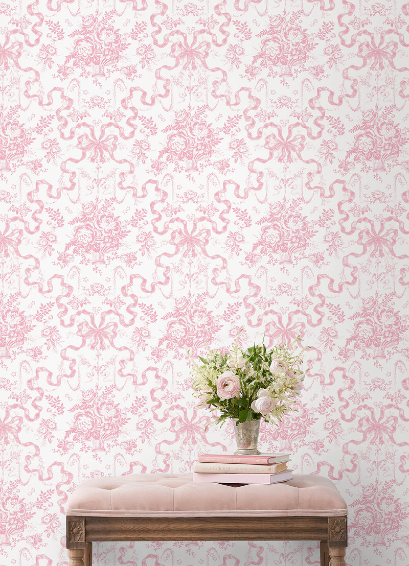 Fairytale Peony Toile Wallpaper Wallpaper A-Street Prints   