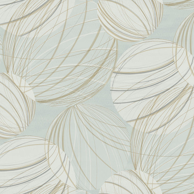 Floating Lanterns Wallpaper Wallpaper York Designer Series Double Roll Smokey Blue 