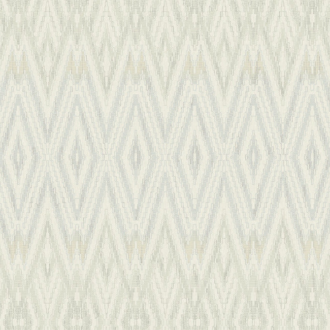 Diamond Marquise Wallpaper Wallpaper York Designer Series Double Roll Blue/Neutral 