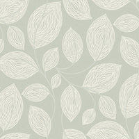 Contoured Leaves Wallpaper Wallpaper York Designer Series Double Roll Green 