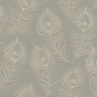Regal Peacock Wallpaper Wallpaper York Designer Series Double Roll Mink 