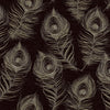 Regal Peacock Wallpaper Wallpaper York Designer Series Double Roll Black 