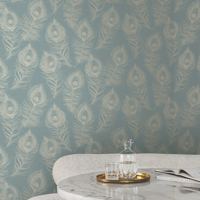 Regal Peacock Wallpaper Wallpaper York Designer Series   