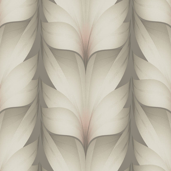 Lotus Light Stripe Wallpaper Wallpaper York Designer Series Double Roll Taupe/Blush 
