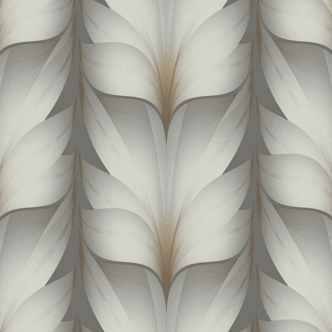 Lotus Light Stripe Wallpaper Wallpaper York Designer Series Double Roll Charcoal 