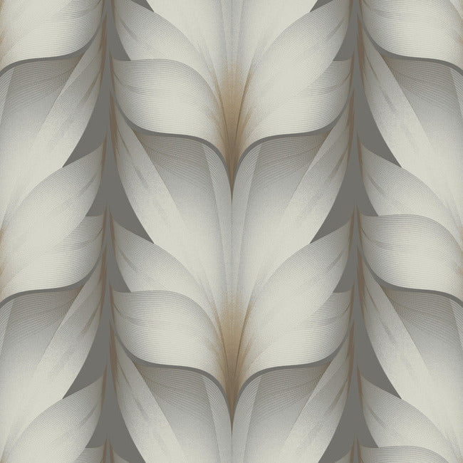 Lotus Light Stripe Wallpaper Wallpaper York Designer Series Double Roll Charcoal 