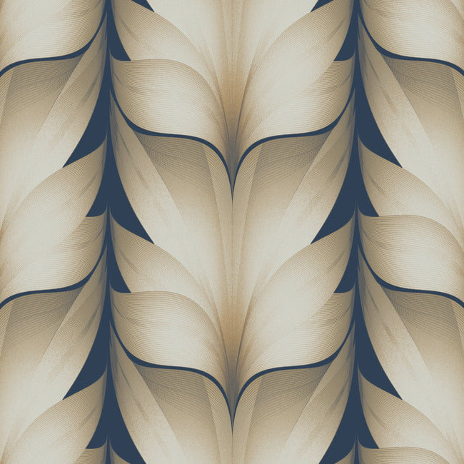 Lotus Light Stripe Wallpaper Wallpaper York Designer Series Double Roll Navy 