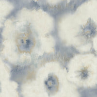 Blended Floral Wallpaper Wallpaper York Designer Series Double Roll Blue 