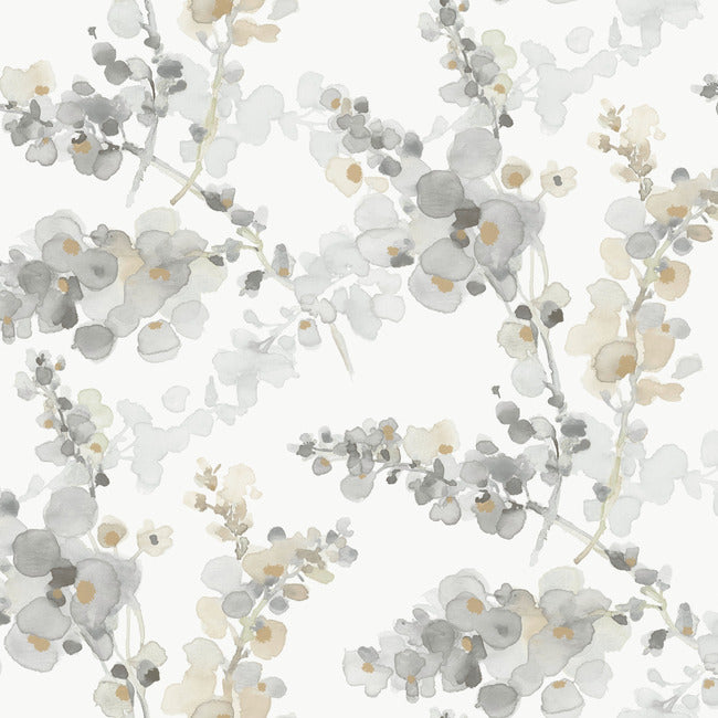 Blossom Fling Wallpaper Wallpaper York Designer Series Double Roll Steel 