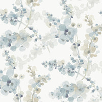 Blossom Fling Wallpaper Wallpaper York Designer Series Double Roll Blue 