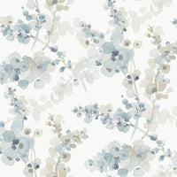 Blossom Fling Wallpaper Wallpaper York Designer Series Double Roll Blue 