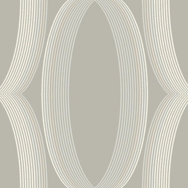 Progression Ogee Wallpaper Wallpaper York Designer Series Double Roll Light Neutral 