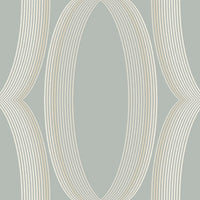 Progression Ogee Wallpaper Wallpaper York Designer Series Double Roll Light Blue 