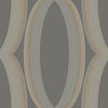 Progression Ogee Wallpaper Wallpaper York Designer Series Double Roll Charcoal 