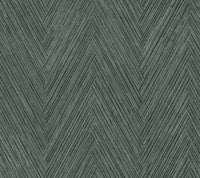 Thatched Chevron Wallpaper Wallpaper York Double Roll Bottle Green 