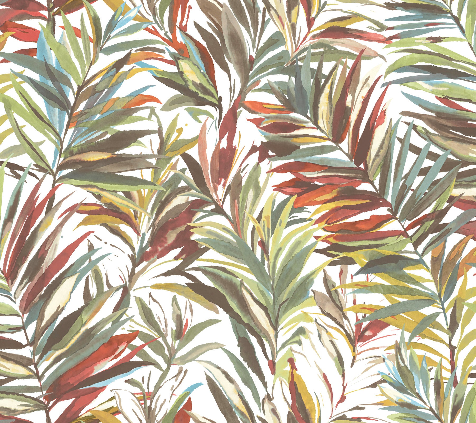 Swaying Palms Wallpaper Wallpaper York Wallcoverings Roll Rouge & Mink