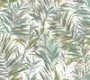 Swaying Palms Wallpaper Wallpaper York Wallcoverings Roll Olive & Aegean