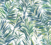 Swaying Palms Wallpaper Wallpaper York Wallcoverings Roll Green & Blue