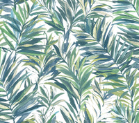 Swaying Palms Wallpaper Wallpaper York Wallcoverings Roll Green & Blue