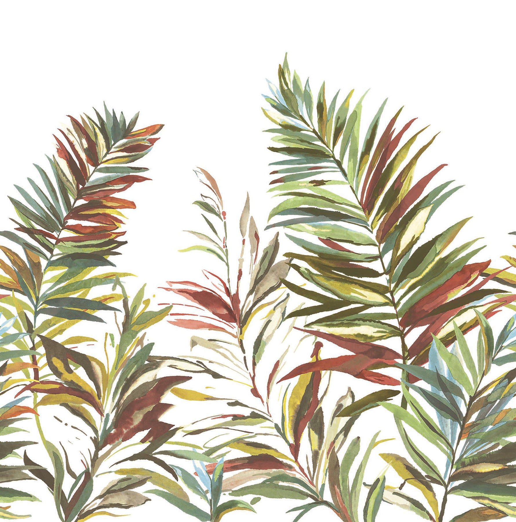Swaying Palms Mural Wall Murals York Wallcoverings Unit Rouge & Mink