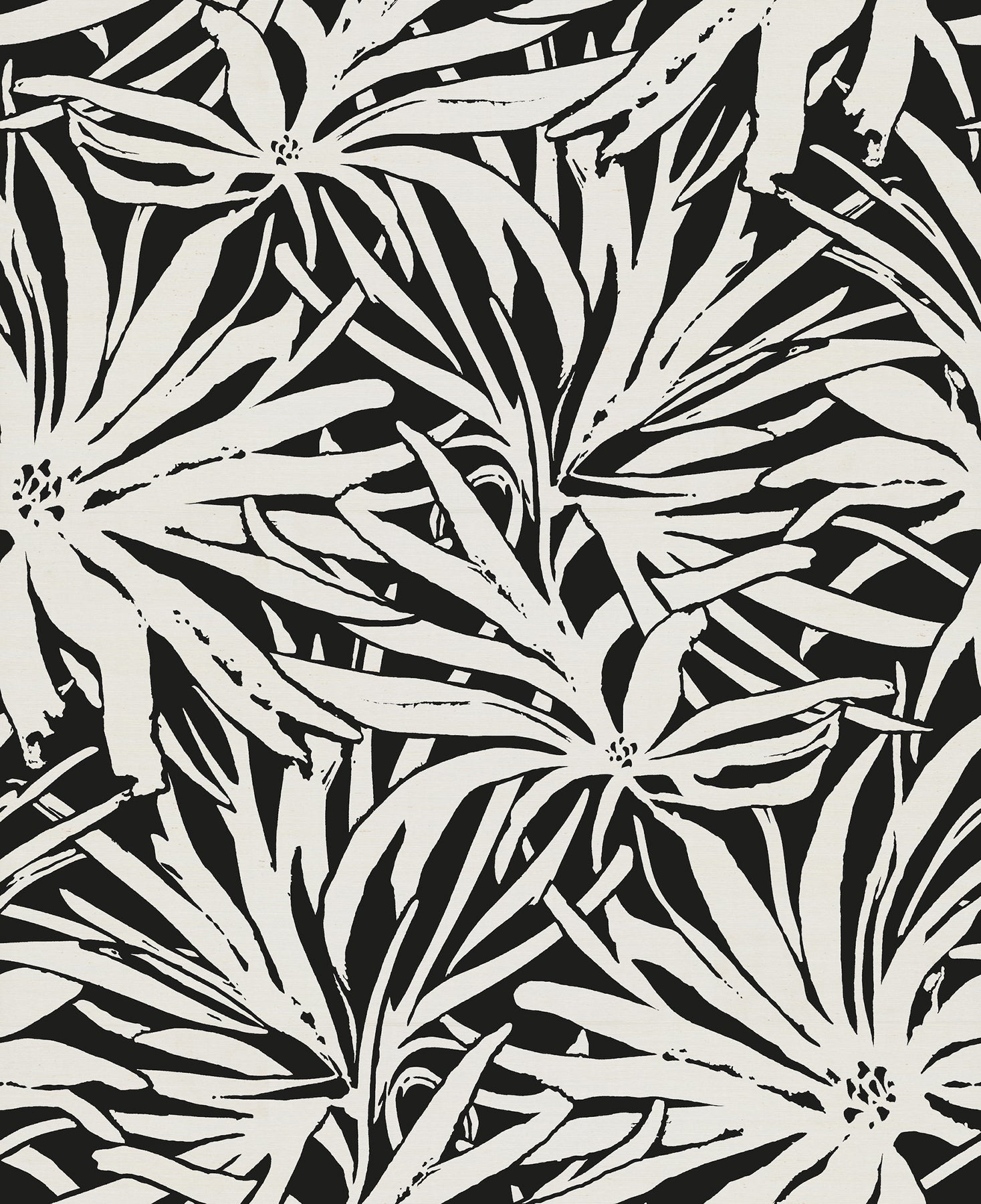 Floral Canopy Mural Wall Murals York Wallcoverings Unit Black