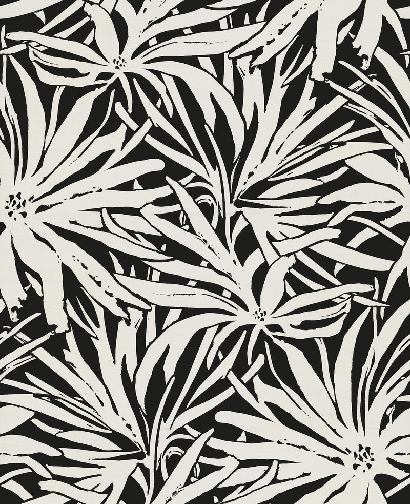 Floral Canopy Mural Wall Murals York Wallcoverings Unit Black