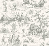 Seasons Toile Wallpaper Wallpaper York Wallcoverings Double Roll Grey 
