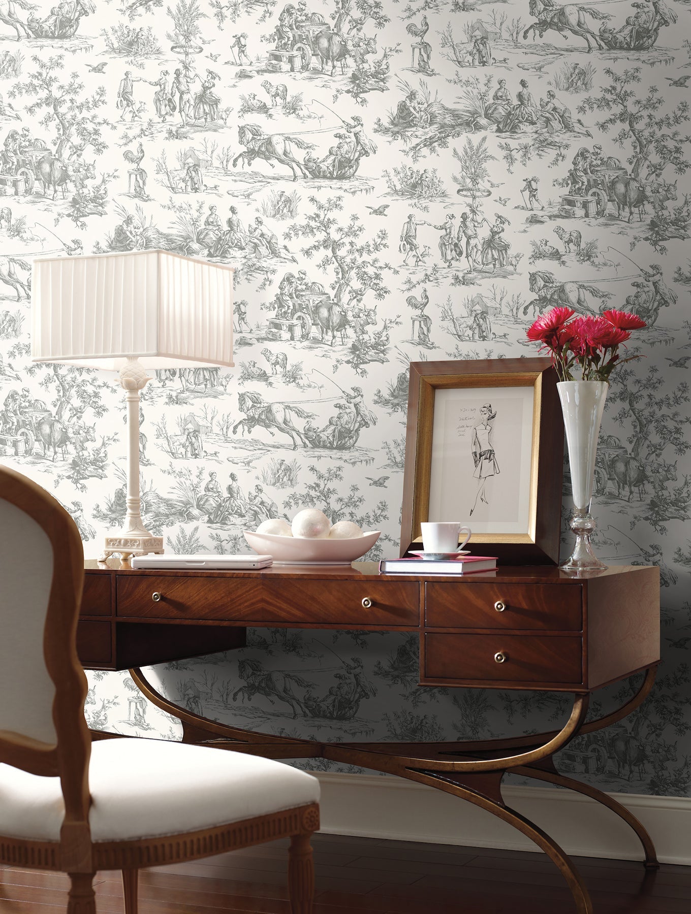 Seasons Toile Wallpaper Wallpaper York Wallcoverings   