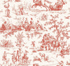 Seasons Toile Wallpaper Wallpaper York Wallcoverings Double Roll Scarlet 