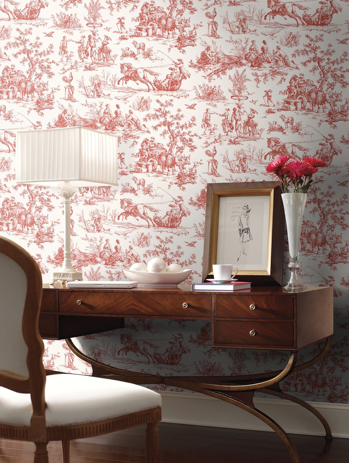 Seasons Toile Wallpaper Wallpaper York Wallcoverings   