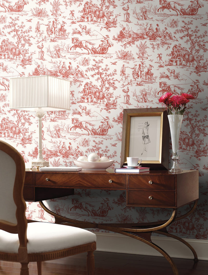 Seasons Toile Wallpaper Wallpaper York Wallcoverings   