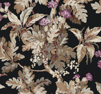 Briarwood Wallpaper Wallpaper Ronald Redding Roll Black 