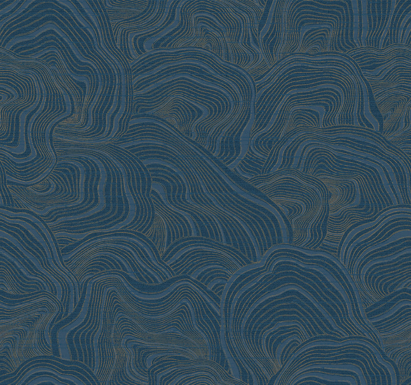 Geodes Wallpaper Wallpaper Ronald Redding Roll Navy 