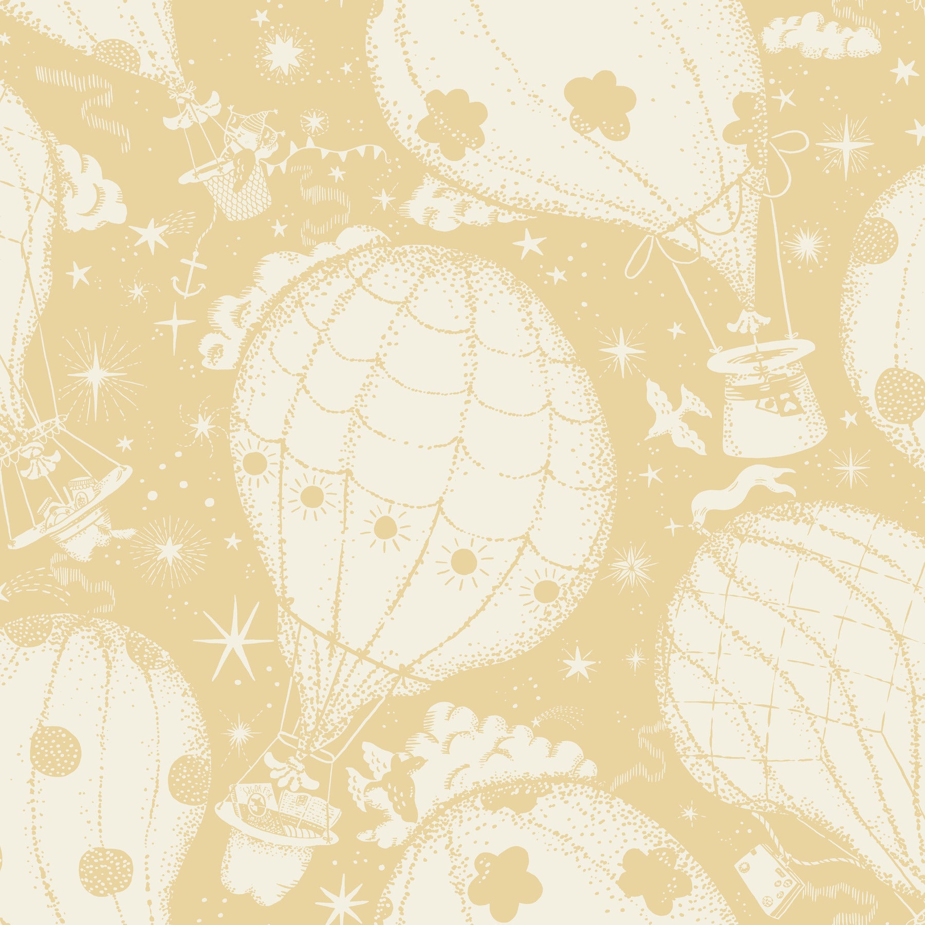 Ballongerna Wallpaper Wallpaper York Wallcoverings Roll Yellow
