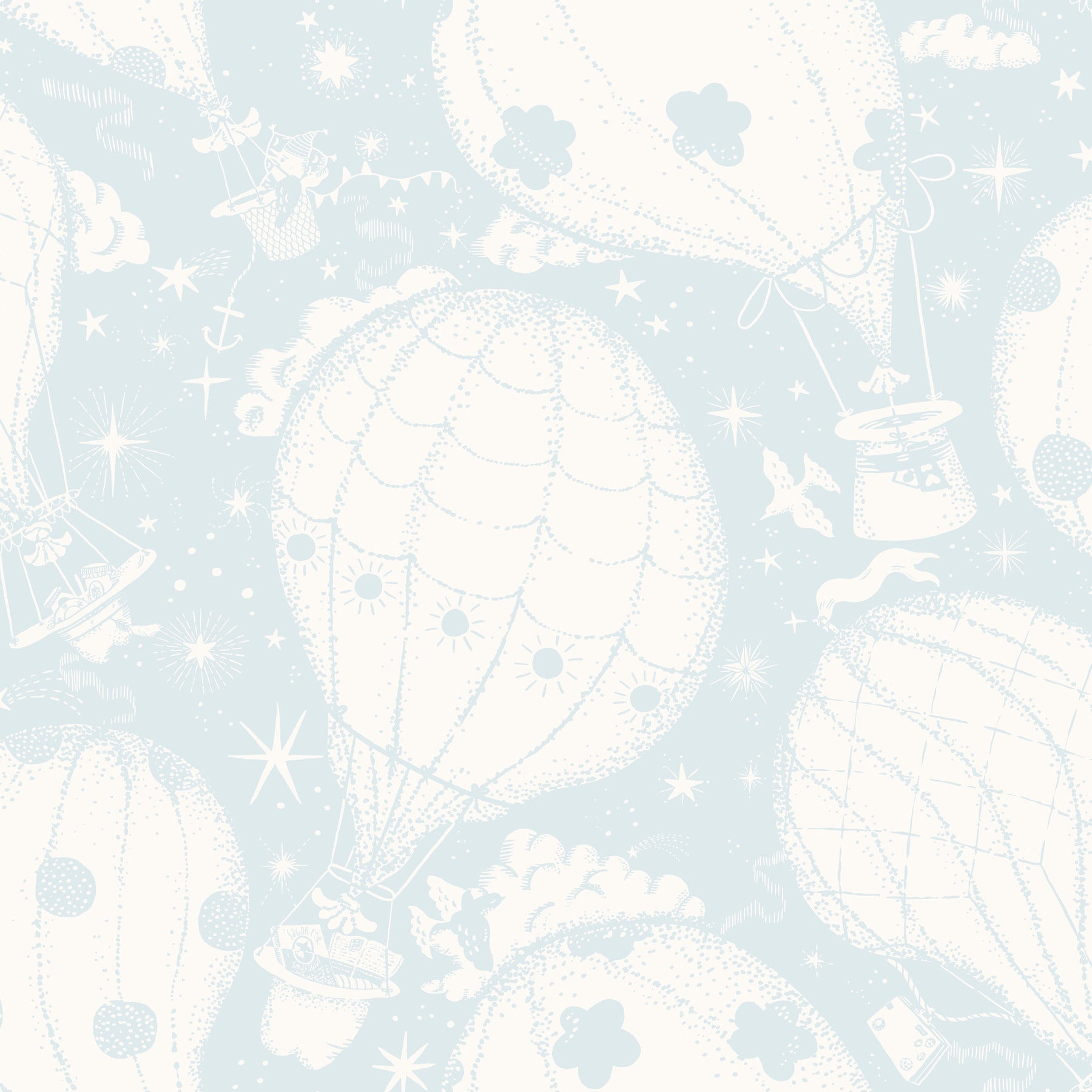 Ballongerna Wallpaper Wallpaper York Wallcoverings Roll Light Blue