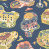 Staden Wallpaper Wallpaper York Wallcoverings Roll Dark Blue