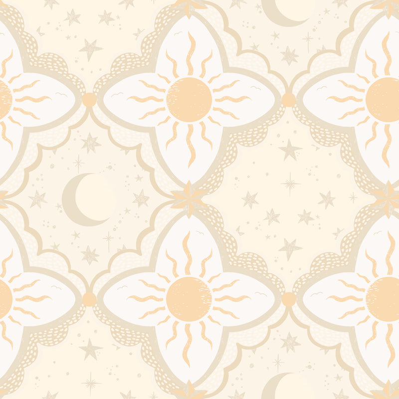 Sol & Måne Wallpaper Wallpaper York Wallcoverings Roll Tangerine