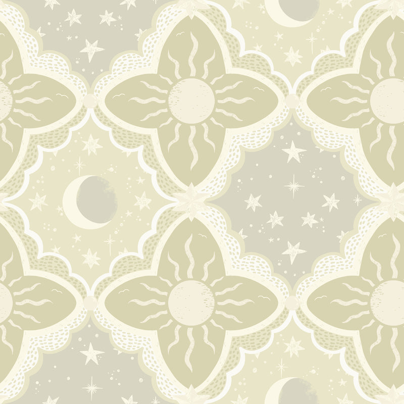 Sol & Måne Wallpaper Wallpaper York Wallcoverings Roll Green