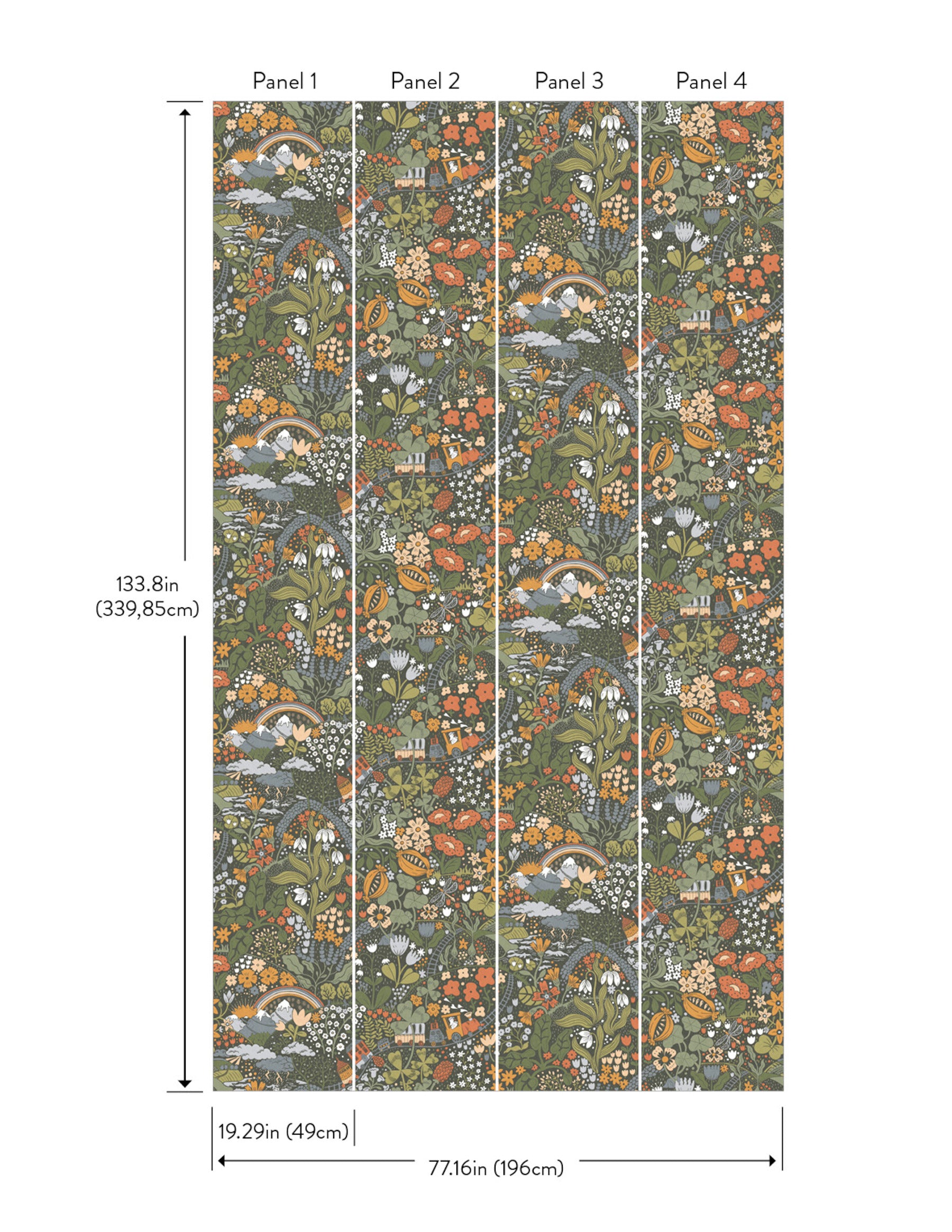 Tåget Mural Wallpaper York Wallcoverings