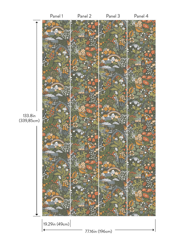 Tåget Mural Wallpaper York Wallcoverings