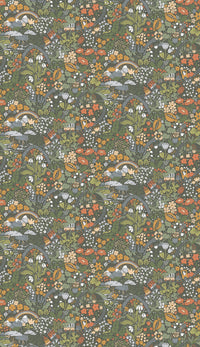 Tåget Mural Wallpaper York Wallcoverings Each Dark Green