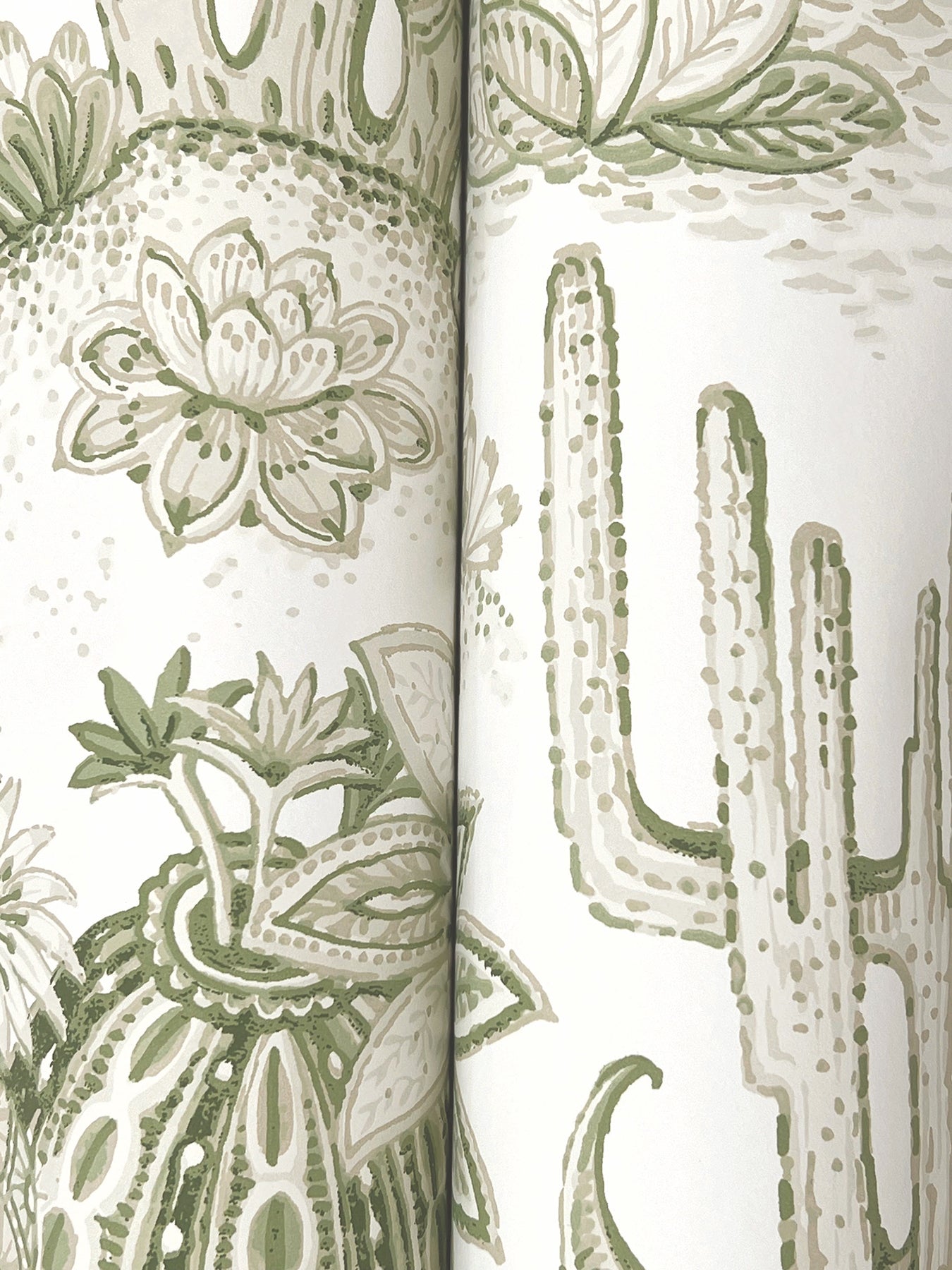 Lotus Land Cacti Wallpaper York Wallcoverings   