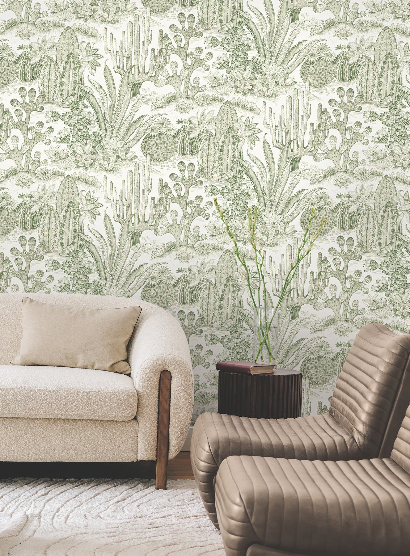 Lotus Land Cacti Wallpaper York Wallcoverings   