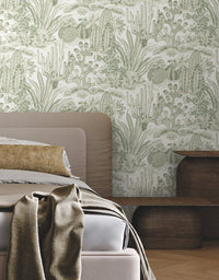Lotus Land Cacti Wallpaper York Wallcoverings   