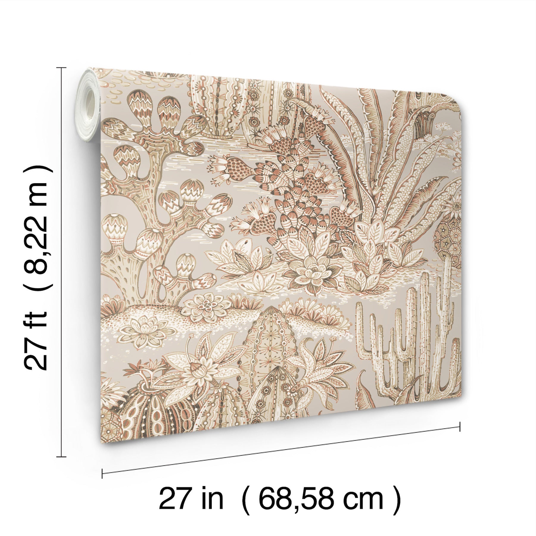 Lotus Land Cacti Wallpaper York Wallcoverings   