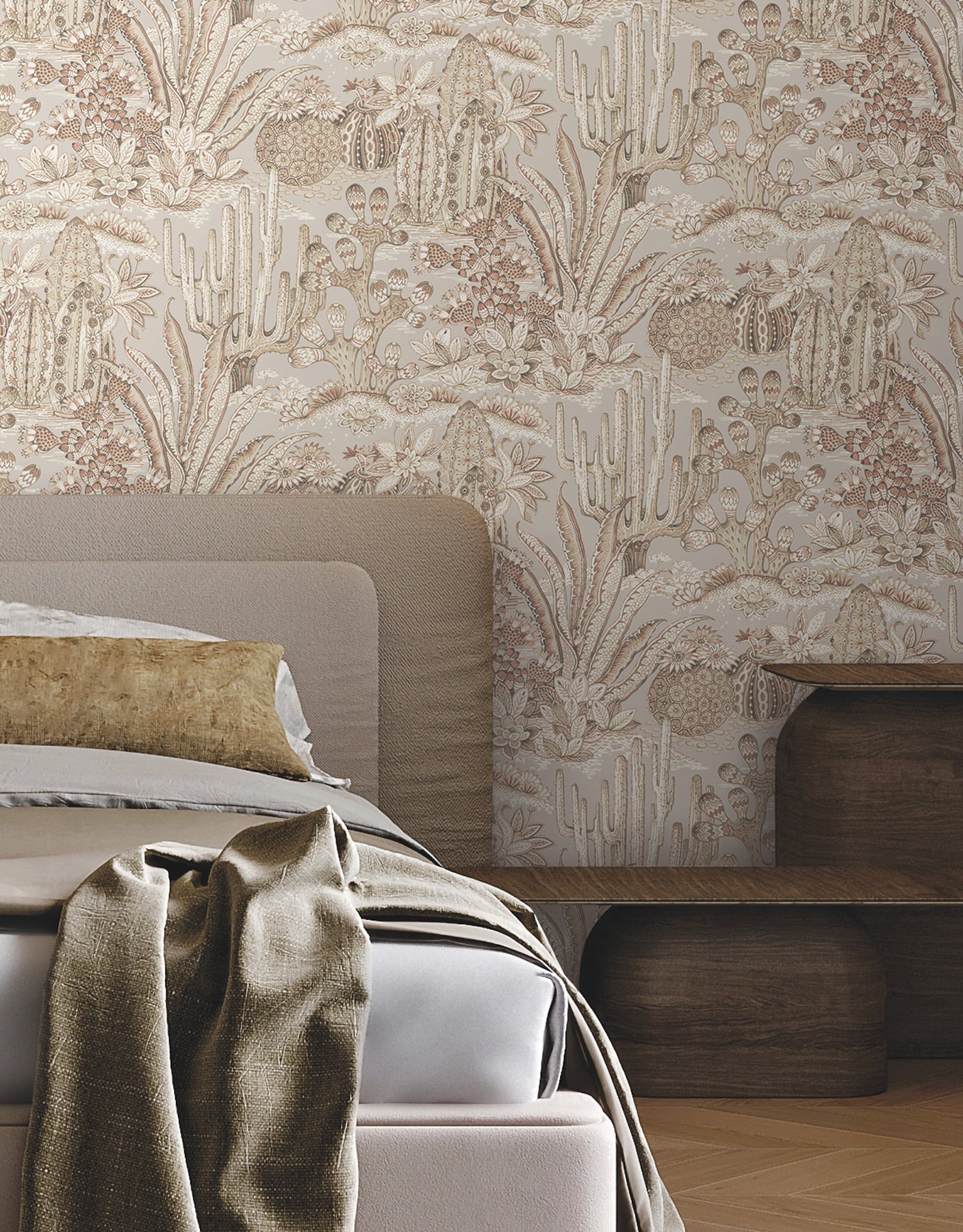 Lotus Land Cacti Wallpaper York Wallcoverings   