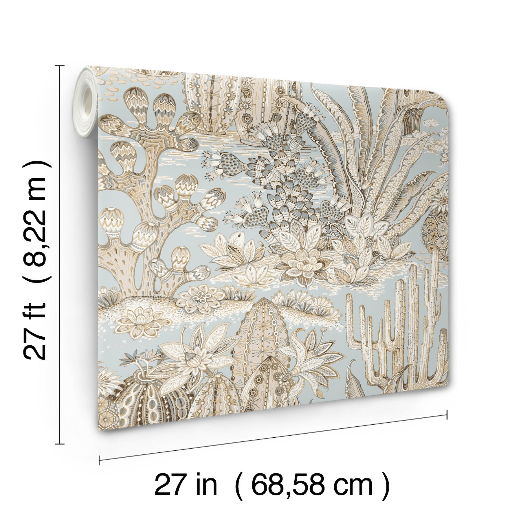 Lotus Land Cacti Wallpaper York Wallcoverings   