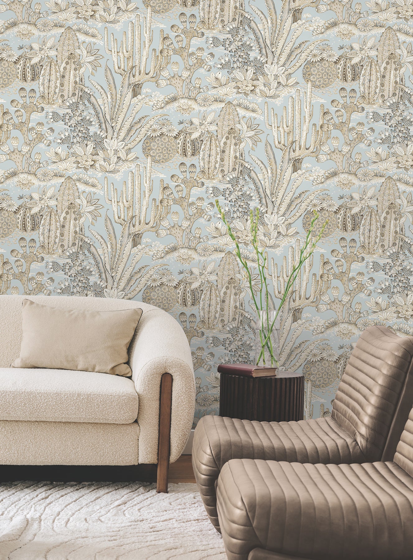 Lotus Land Cacti Wallpaper York Wallcoverings   