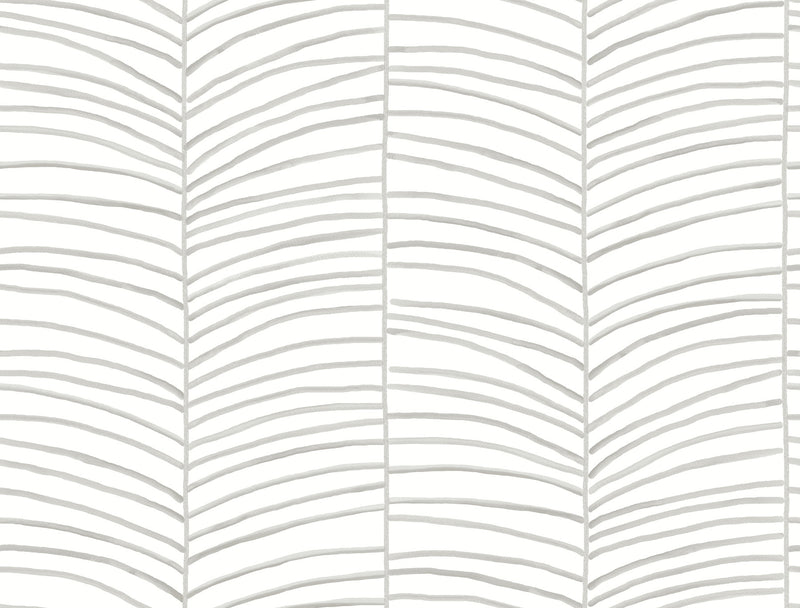 Cascade Palm Chevron Wallpaper York Wallcoverings Double Roll Fog 